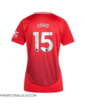Manchester United Leny Yoro #15 Tricou Fotbal Replică 2024-25 Femei Acasa